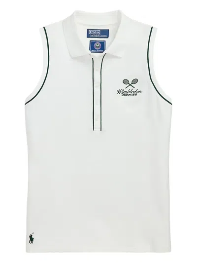 Polo Ralph Lauren X Wimbledon Logo-embroidered Polo Top