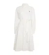 Polo Ralph Lauren Linen Shirt Dress With Long Sleeves And Waist Tie In White