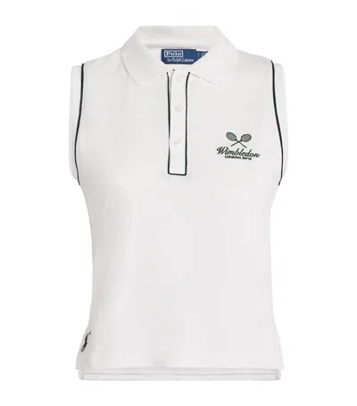 Polo Ralph Lauren X Wimbledon Stretch-cotton Polo Shirt In White
