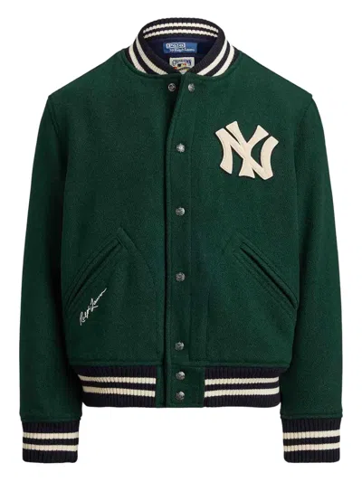 POLO RALPH LAUREN XYANKEES STRIPED-HEM JACKET