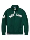 Polo Ralph Lauren Mens Yankees Spread-collar Cotton-blend Sweatshirt Moss Agate In Green