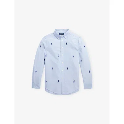 Polo Ralph Lauren Kids' Y Cotton Oxford Shirt 7-14 Years In Blue