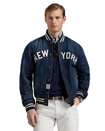 Polo Ralph Lauren Yankees Denim Jacket In Blue