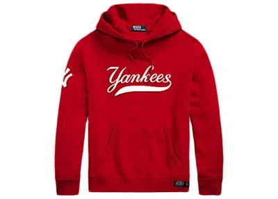 Pre-owned Polo Ralph Lauren Yankees Hoodie (mens) In Ralph Red