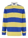 Polo Ralph Lauren The Iconic Rugby Shirt Man Polo Shirt Bright Blue Size L Cotton In Blue