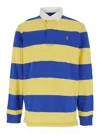 Polo Ralph Lauren The Iconic Rugby Shirt Man Polo Shirt Bright Blue Size L Cotton In Yellow