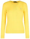 Polo Ralph Lauren Yellow Cashmere Blend Sweater In Yellow