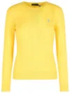 Polo Ralph Lauren Yellow Cashmere Blend Sweater In Yellow