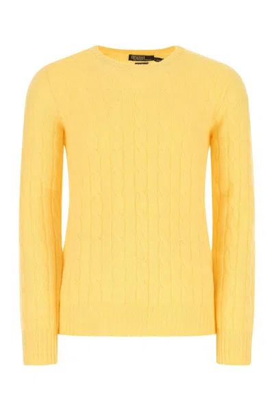 Polo Ralph Lauren Yellow Cashmere Sweater In 002