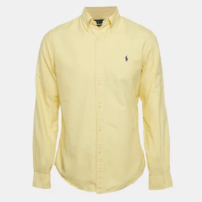 Pre-owned Polo Ralph Lauren Yellow Cotton Button Down Shirt M