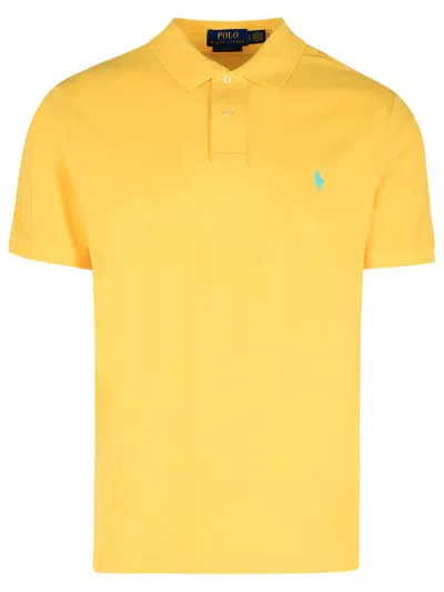Polo Ralph Lauren Custom Slim Fit Mesh Polo Shirt In Yellow