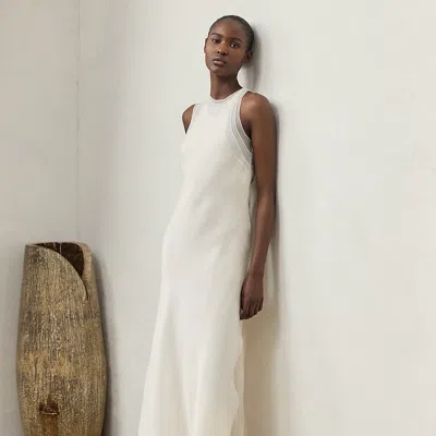 Polo Ralph Lauren Zackery Washed Organza Evening Dress In Cream
