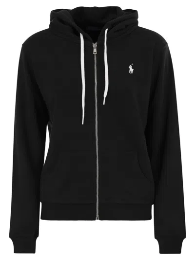 Polo Ralph Lauren Zip-closure Hoodie In Black