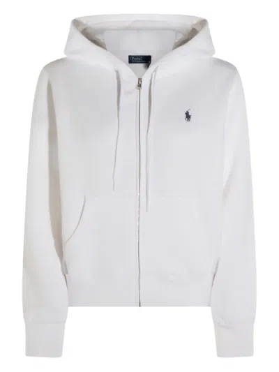 Polo Ralph Lauren Hooded Knitwear Sweatshirt Front Pockets In Neutral