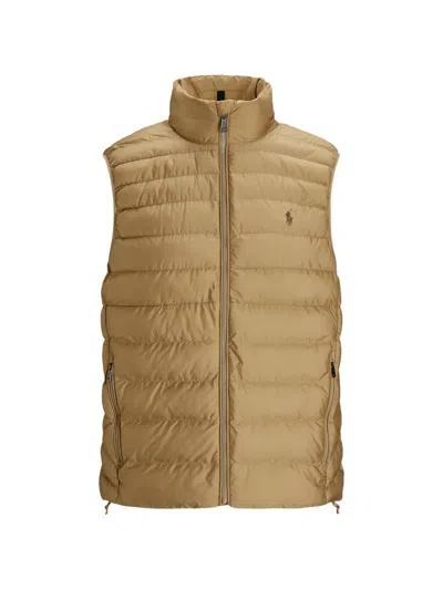 Polo Ralph Lauren Zip-fastening Quilted Gilet In Brown