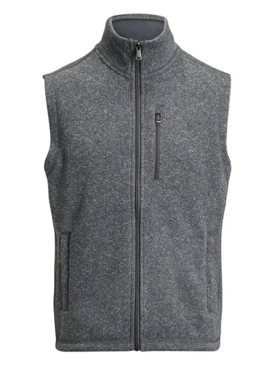 Polo Ralph Lauren Zip Fleece Gilet In Gray