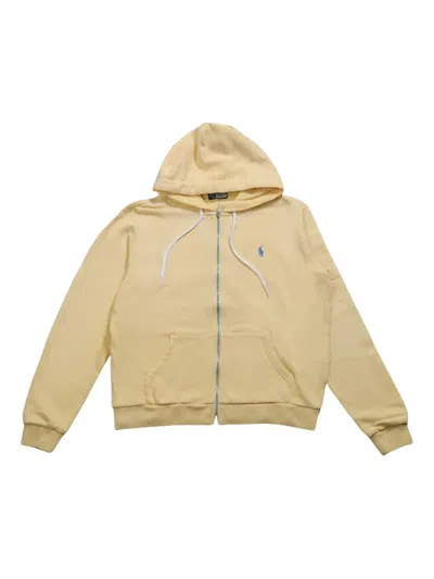 Polo Ralph Lauren Zip-front Hoodie In Yellow