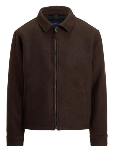 Polo Ralph Lauren Zip-front Jacket In Brown