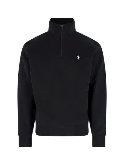Polo Ralph Lauren Zip Hoodie In Black