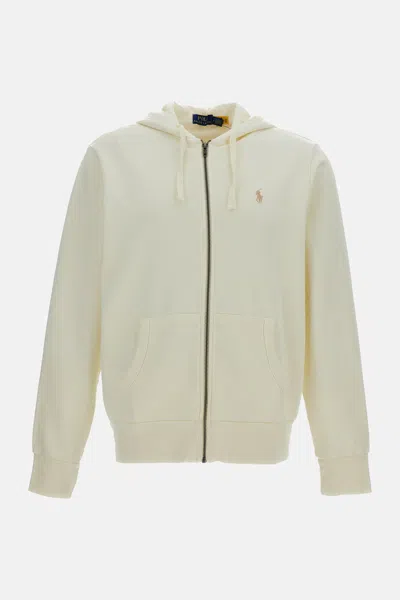 Polo Ralph Lauren Zip Hoodie In White