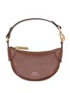 Polo Ralph Lauren Zip Leather Shoulder Bag In Brown