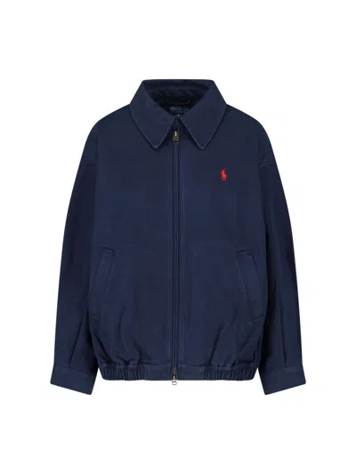 Polo Ralph Lauren Zip Logo Jacket In Blue