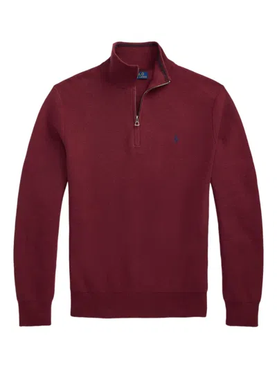 Polo Ralph Lauren Zip-neck Sweater In Red