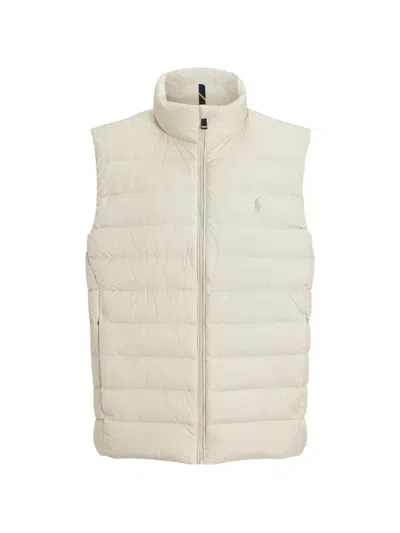Polo Ralph Lauren Zip Padded Gilet In Neutral