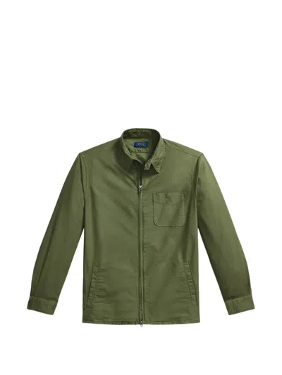 Polo Ralph Lauren Zip Pocket Shirt Jacket In Green