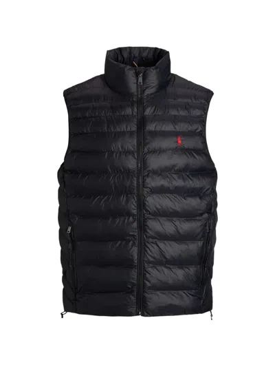 Polo Ralph Lauren Zip Puffer Gilet In Black