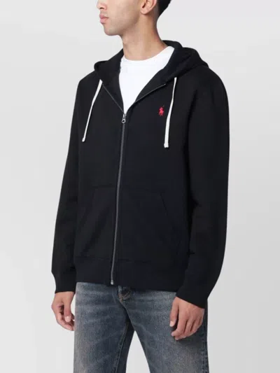 POLO RALPH LAUREN ZIP SWEATSHIRT WITH FRONT POCKETS AND HOOD
