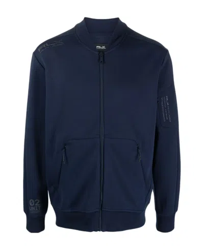 Polo Ralph Lauren Zip-up Band-collar Bomber Jacket In Black