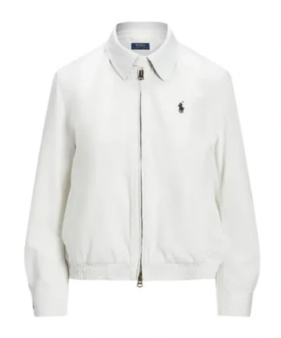 Polo Ralph Lauren Zip-up Collared Jacket In White