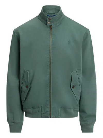 Polo Ralph Lauren Zip-up Cotton Bomber Jacket In Green