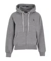 Polo Ralph Lauren Zip-up Drawstring Hoodie In Gray
