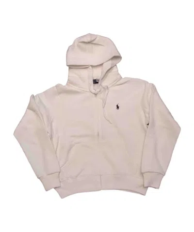 Polo Ralph Lauren Zip-up Drawstring Hoodie In Pink