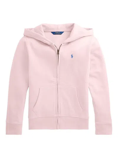 Polo Ralph Lauren Kids' Zip-up Hoodie In Pink