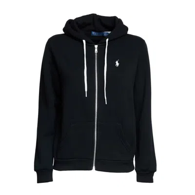 Polo Ralph Lauren Zip-up Hoodie In Black