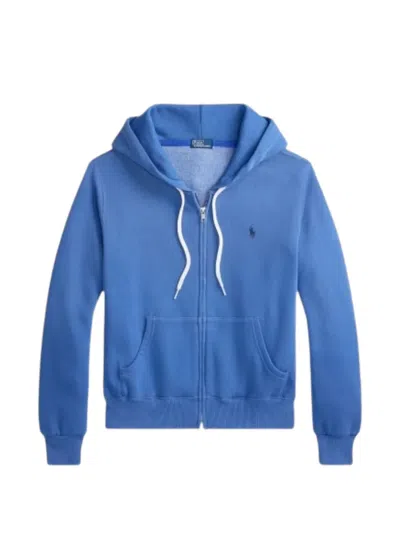 Polo Ralph Lauren Zip-up Hoodie In Blue