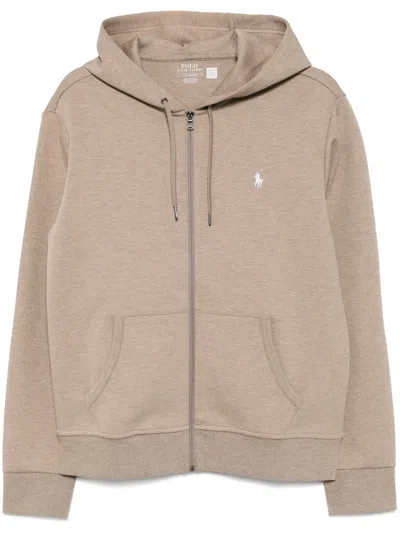 Polo Ralph Lauren Zip-up Hoodie In Brown