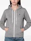 Polo Ralph Lauren Hooded Cotton Sweatshirt Front Pockets In Gray