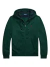 Polo Ralph Lauren Mens Moss Agate Zipped Logo-embroidered Cotton-blend Hoody In Green