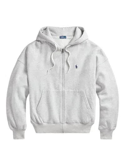 Polo Ralph Lauren Zip-up Hoodie In Gray