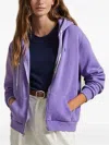 Polo Ralph Lauren Zip-up Hoodie In Purple