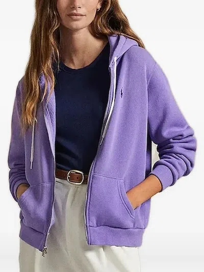 Polo Ralph Lauren Zip-up Hoodie In Purple