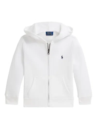 Polo Ralph Lauren Kids' Zip-up Hoodie In White