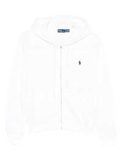 Polo Ralph Lauren Zip-up Hoodie In White