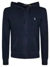 Polo Ralph Lauren Mens  Long-sleeved Double-knit Relaxed-fit Jersey Hoody In Blue