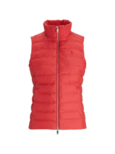 Polo Ralph Lauren Zip-up Puffer Gilet In Red