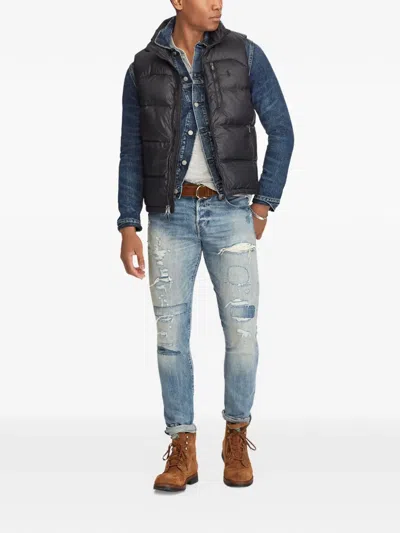 Polo Ralph Lauren Zip-up Quilted Gilet In Blue
